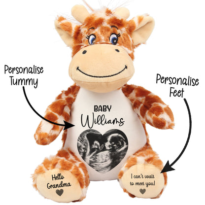 Personalised Pregnancy Reveal Baby Scan Photo Teddy Bear