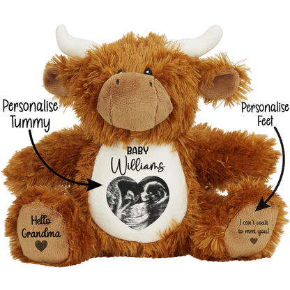 Personalised Pregnancy Reveal Baby Scan Photo Teddy Bear