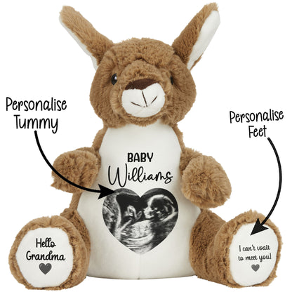Personalised Pregnancy Reveal Baby Scan Photo Teddy Bear