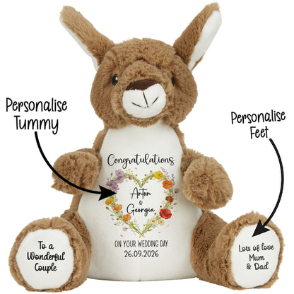 Personalised 'Congratulations on Your Wedding Day' Teddy Bear