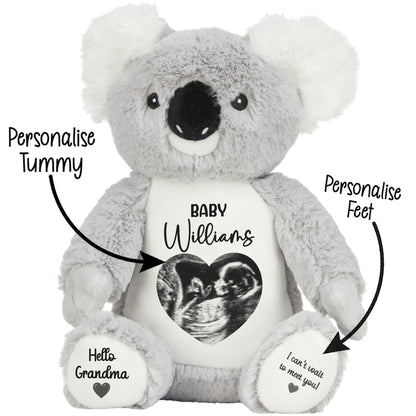 Personalised Pregnancy Reveal Baby Scan Photo Teddy Bear