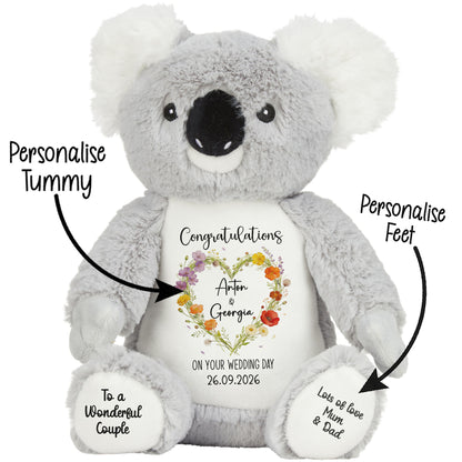 Personalised 'Congratulations on Your Wedding Day' Teddy Bear