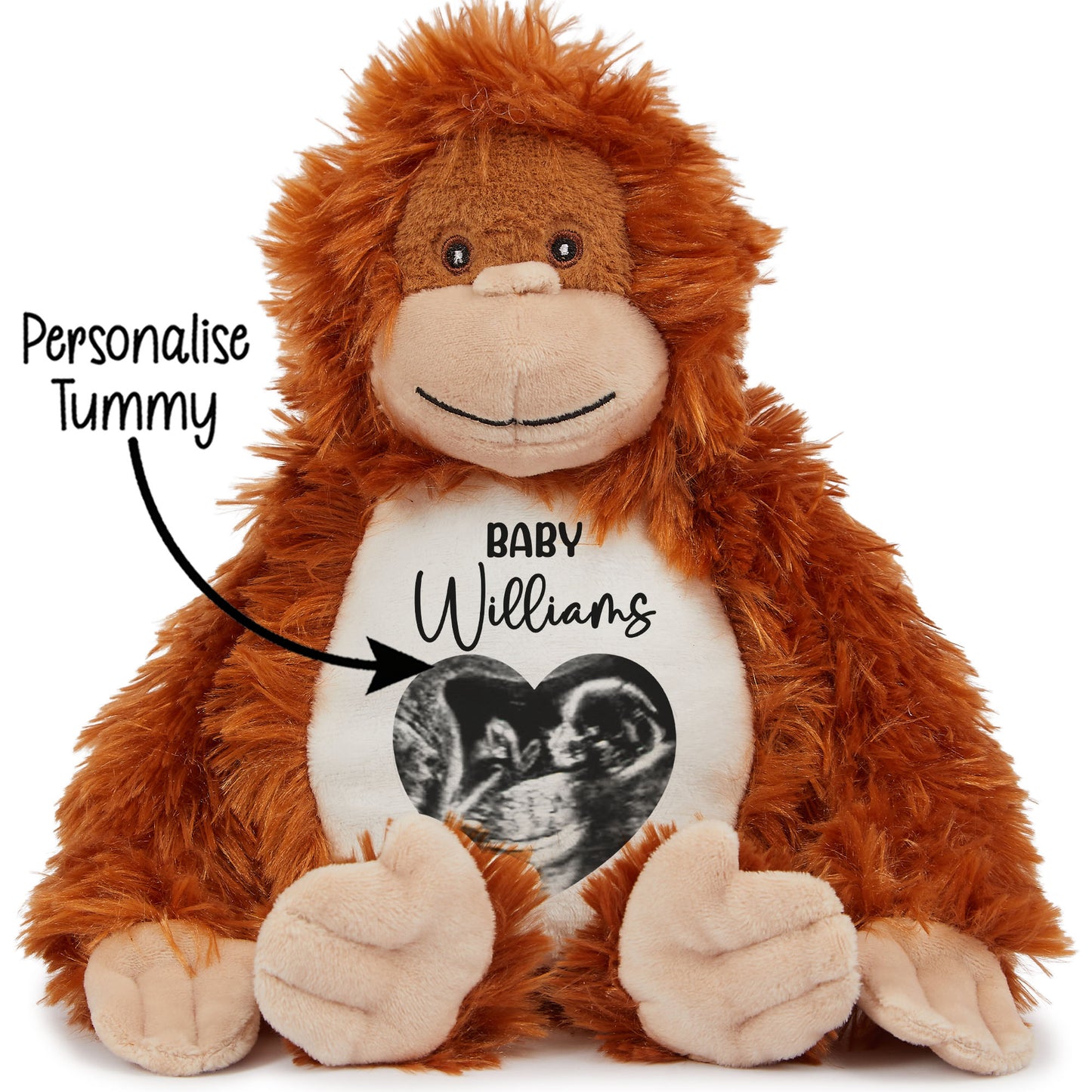 Personalised Pregnancy Reveal Baby Scan Photo Teddy Bear