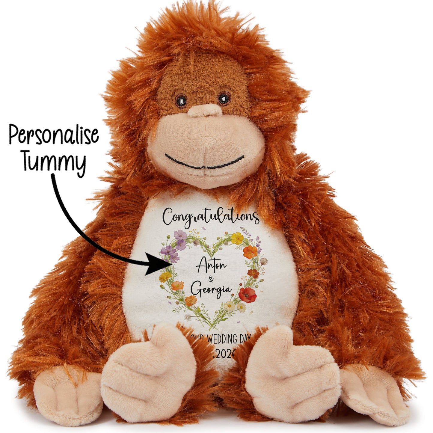 Personalised 'Congratulations on Your Wedding Day' Teddy Bear