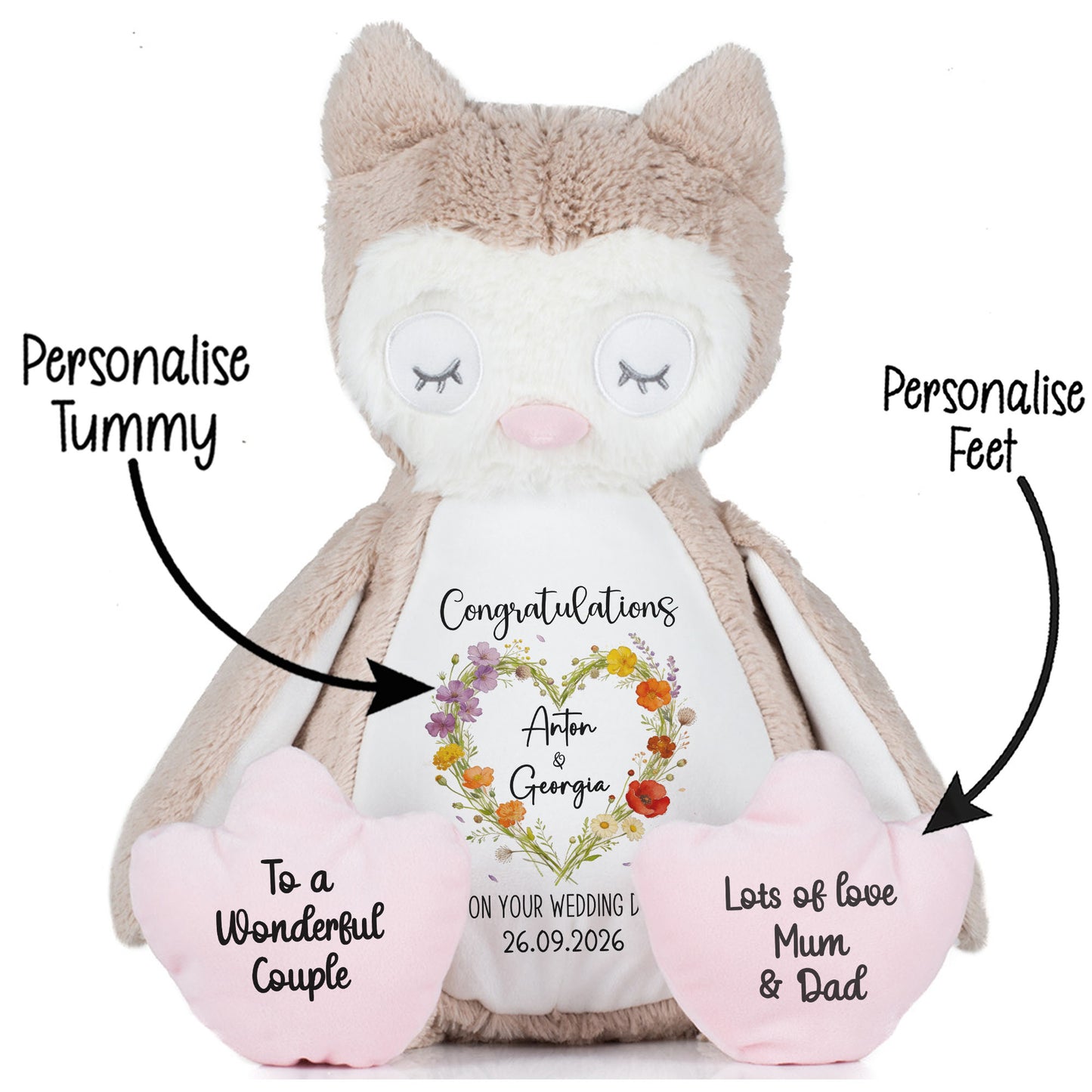 Personalised 'Congratulations on Your Wedding Day' Teddy Bear
