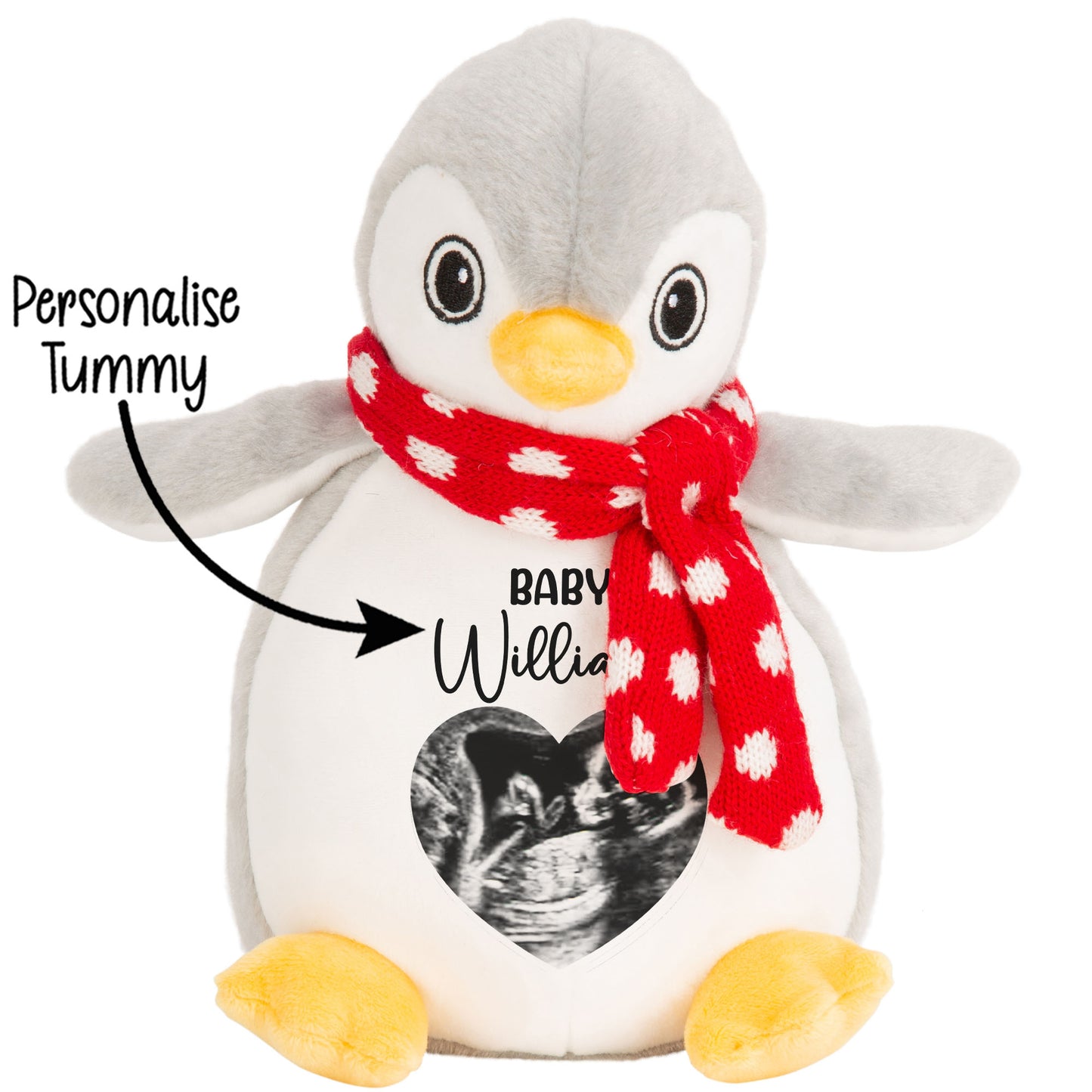Personalised Pregnancy Reveal Baby Scan Photo Teddy Bear