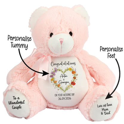 Personalised 'Congratulations on Your Wedding Day' Teddy Bear