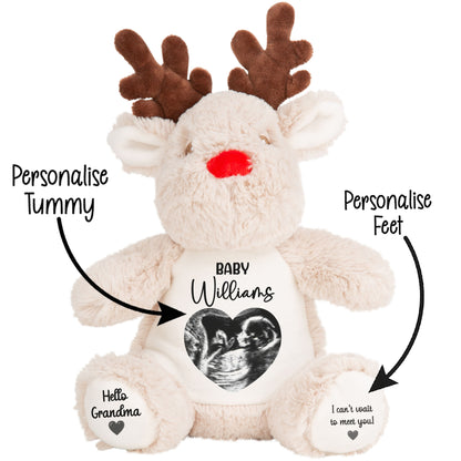 Personalised Pregnancy Reveal Baby Scan Photo Teddy Bear