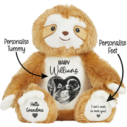 Personalised Pregnancy Reveal Baby Scan Photo Teddy Bear