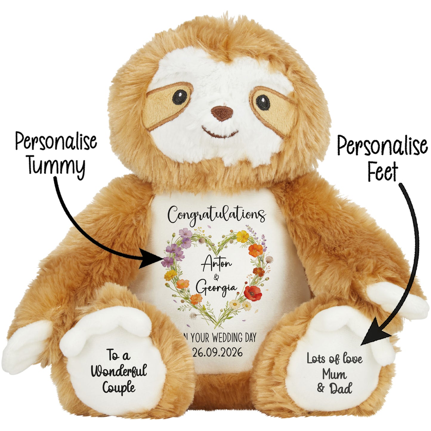 Personalised 'Congratulations on Your Wedding Day' Teddy Bear