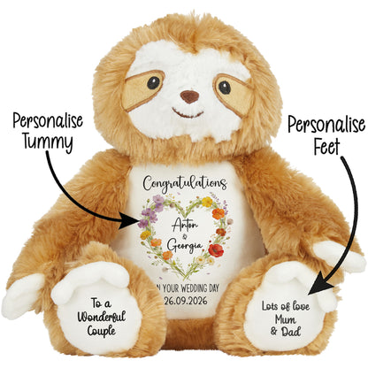 Personalised 'Congratulations on Your Wedding Day' Teddy Bear