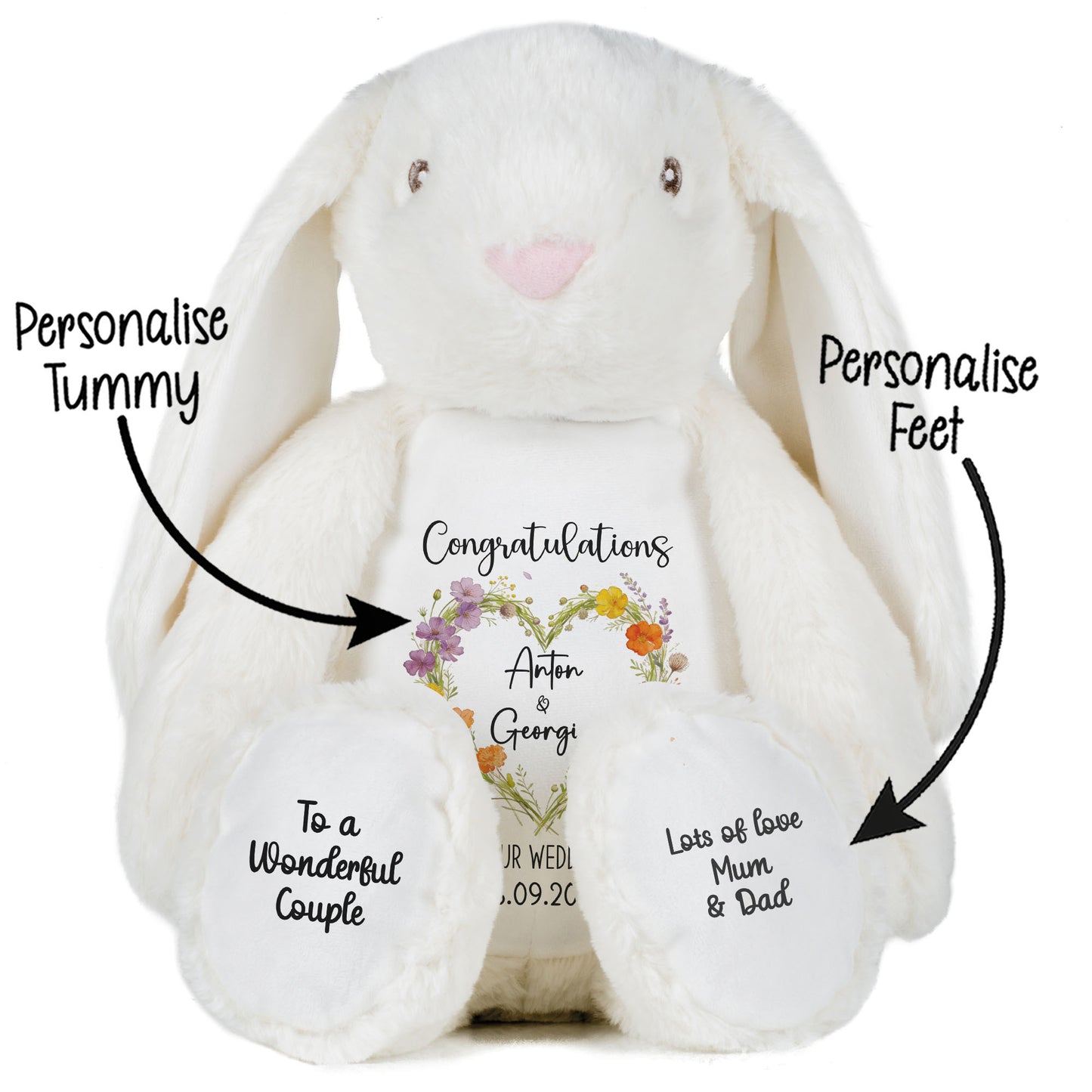 Personalised 'Congratulations on Your Wedding Day' Teddy Bear