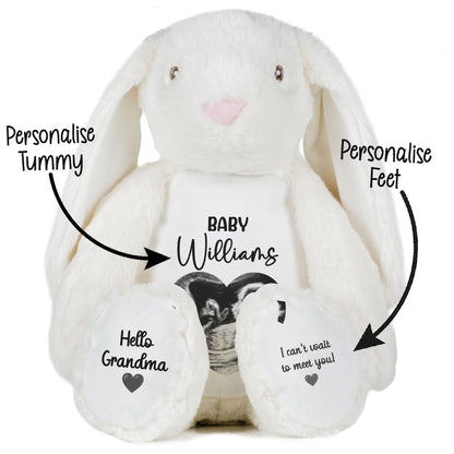 Personalised Pregnancy Reveal Baby Scan Photo Teddy Bear