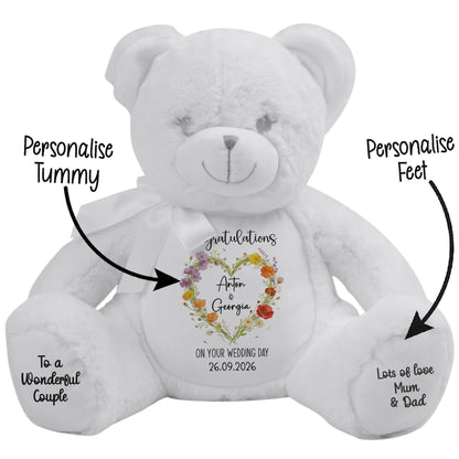 Personalised 'Congratulations on Your Wedding Day' Teddy Bear